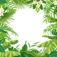 Wall Mural - Summer Background with Tropical Plants