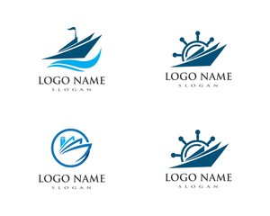 Wall Mural - cruise ship Logo Template