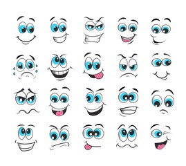 Wall Mural - emotion set. emoji set. vector illustration