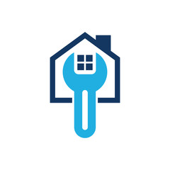 Sticker - Fix House Logo Icon Design