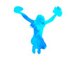 © zolotons - isolated, watercolor silhouette dancing girl cheerleader
