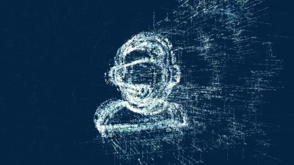 Wall Mural - logo of operator, loop news animation