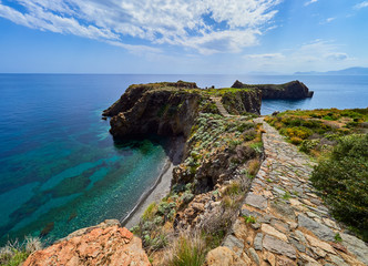 Panarea island Prehistoric Village, Aeolian islands, Sicily, Italy
