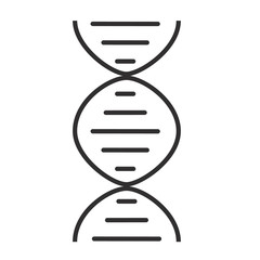 Wall Mural - chromosome line icon on white background. chromosome sign. dna line icon. biology symbol.