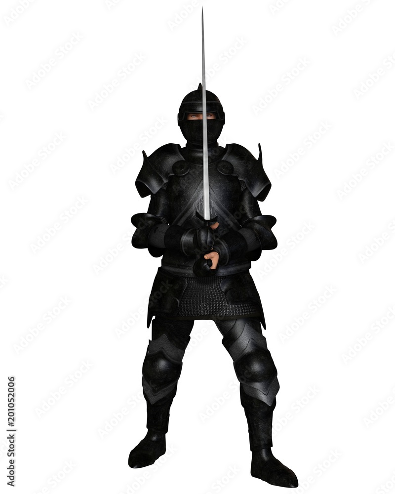 Black knight in Medieval armour holding a sword - fantasy illustration  Stock Illustration | Adobe Stock, image size:800x1000
