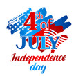 © incomible - Fourth of July Independence Day greeting card. American patriotic illustration