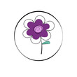 flower icon graphic in a circle