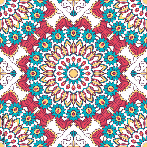 Cotton fabric Ręcznie rysowane ozdobnych jednolity wzór. Ilustracja wektorowa