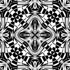 Decorative pattern in a black - white colors