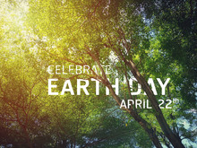 The Celebrate Earth Day Flat Card Or Background With The Tree See The Branches And Leaves