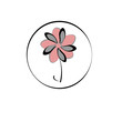 flower icon graphic in a circle