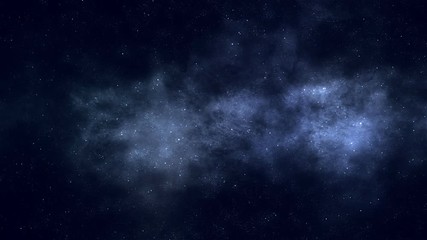 Wall Mural - flying through a gas clouds in the deep space. camera is moving right. loop.