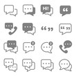 © nanmulti - Speech chat bubbles icon set