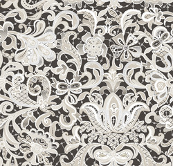 Wall Mural - floral lace seamless ornament