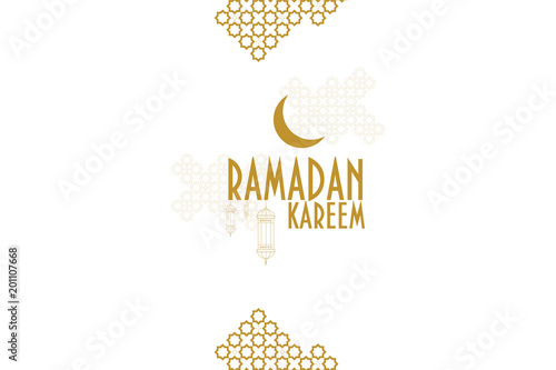 ramadan kareem monochrome vector