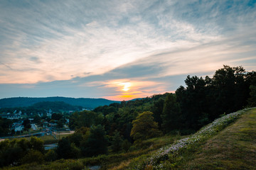 Sunset over Indiana Pennsylvania from Saint Bernard Church