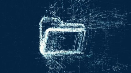 Wall Mural - Logo of folder, loop news animation
