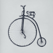 Old Bicycle Vintage Style Illustration