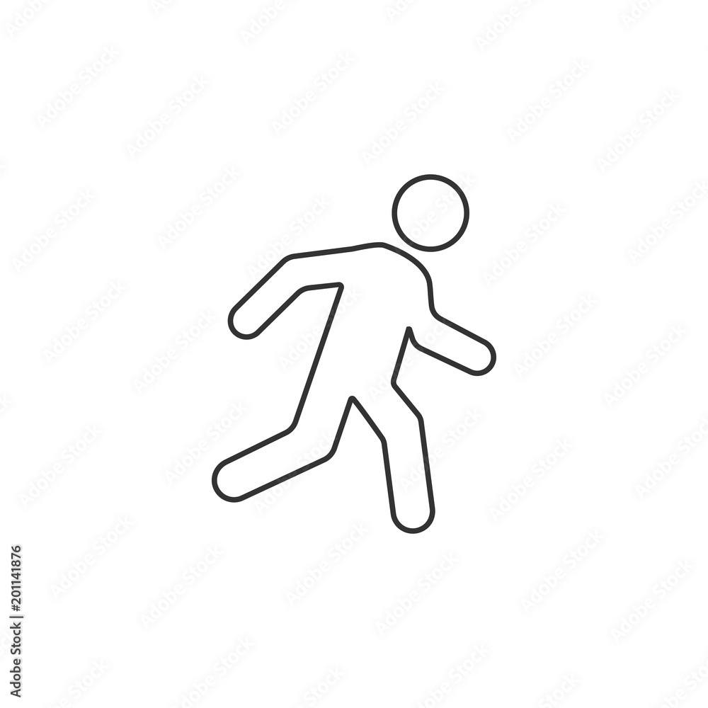 Running man icon. Simple element illustration. Running man symbol ...