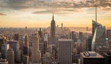Fototapeta  - Incredble view of the Manhattan Skyline just before Sunset