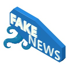 Wall Mural - Fake news icon. Isometric illustration of fake news vector icon for web