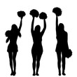 © zolotons - silhouette of girl  cheerleader team