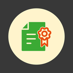 Poster - vector certificate icon