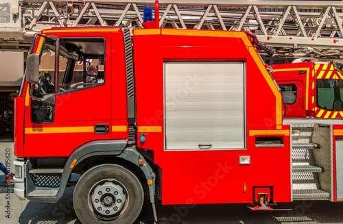 Fotografie, Obraz Red Firetruck on Duty