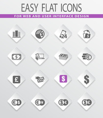 Wall Mural - Currency exchange icons set