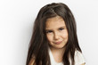 © kaganskaya115 - Portrait of happy cute brunette child girl with long hear.