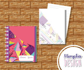 Poster - Memphis notebooks mock up