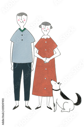 高齢者夫婦と犬 Stock イラスト Adobe Stock 高齢者夫婦と犬 Stock イラスト Adobe Stock