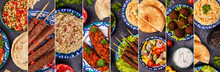 Collage Of Traditional Middle Eastern Or Arab Dish