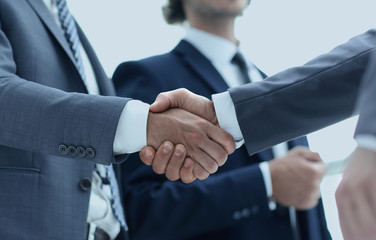 closeup.handshake of business people