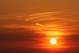 Fototapeta Zachód słońca - Background of colorful sky: Dramatic sunset with twilight color sky and clouds.