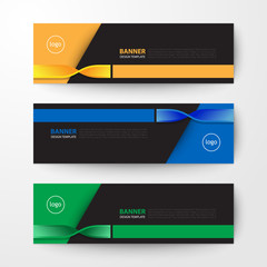 banners web design template abstract vector background