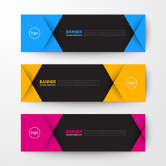 Wall Mural - banners web design template abstract vector background