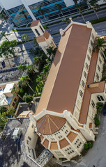 Sticker - Large Stucco Church from Above