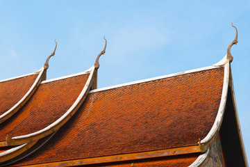 Wall Mural - The roof of Sirinthornphuprow temple in Ubon Ratchathani, Thailand.