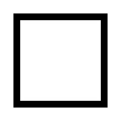 square 4 sided geometric shape line art vector icon for apps and websites