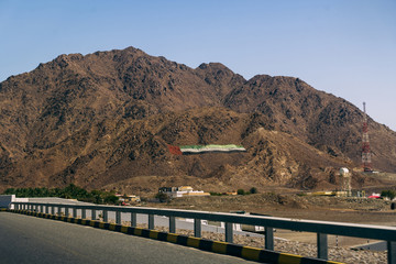 Wall Mural - On the road in the Emirates country