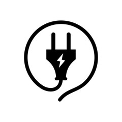 Wall Mural - Electric plug icon