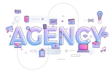 Wall Mural - business word