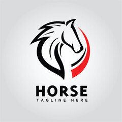 Sticker - circle head horse logo