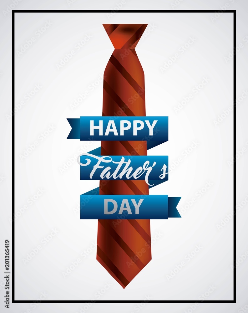 happy fathers day tie with blue bows sign celebration dad vector ...
