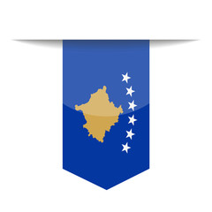 Kosovo Flag Vector Bookmark Icon