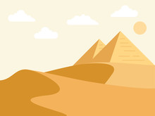 Design Of Egypt And Pyramid Illustrations
