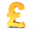 © Carsten Reisinger - The Great Britain Pound symbol as a polished golden object with clipping path