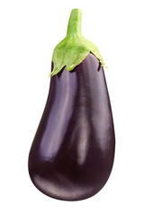 Wall Mural - Eggplant isolated on white