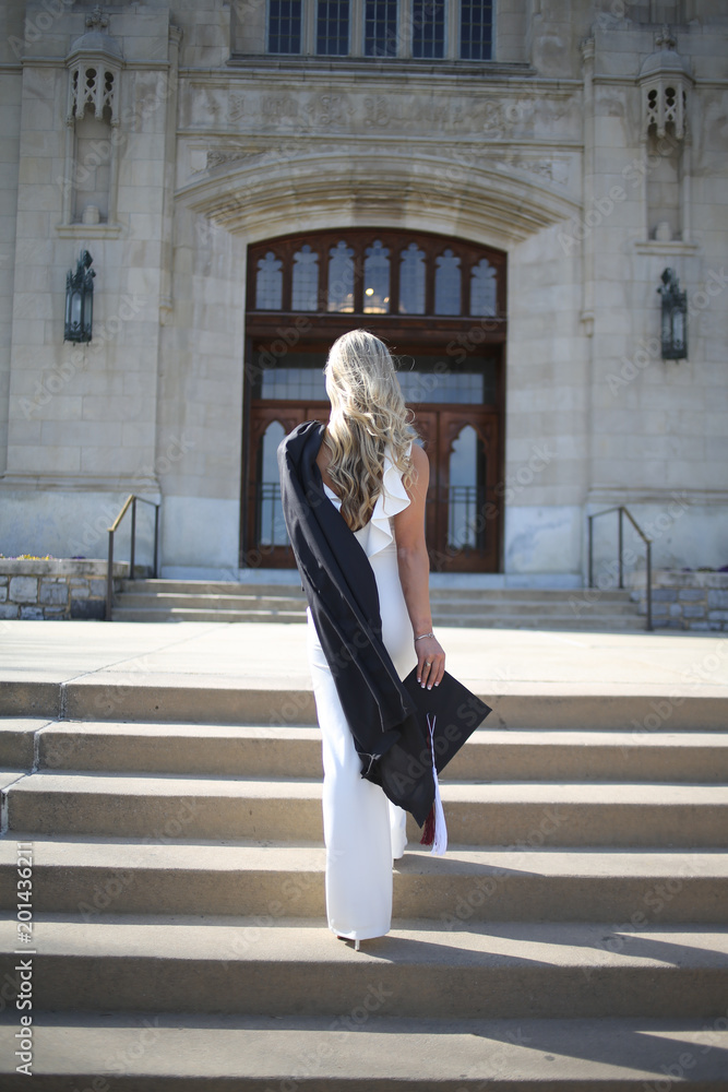 black graduation dress with bow Vienna Statement Bow Gown with Sash- Black 8 main image 0